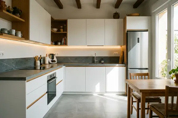Cocina moderna reformada en Manresa